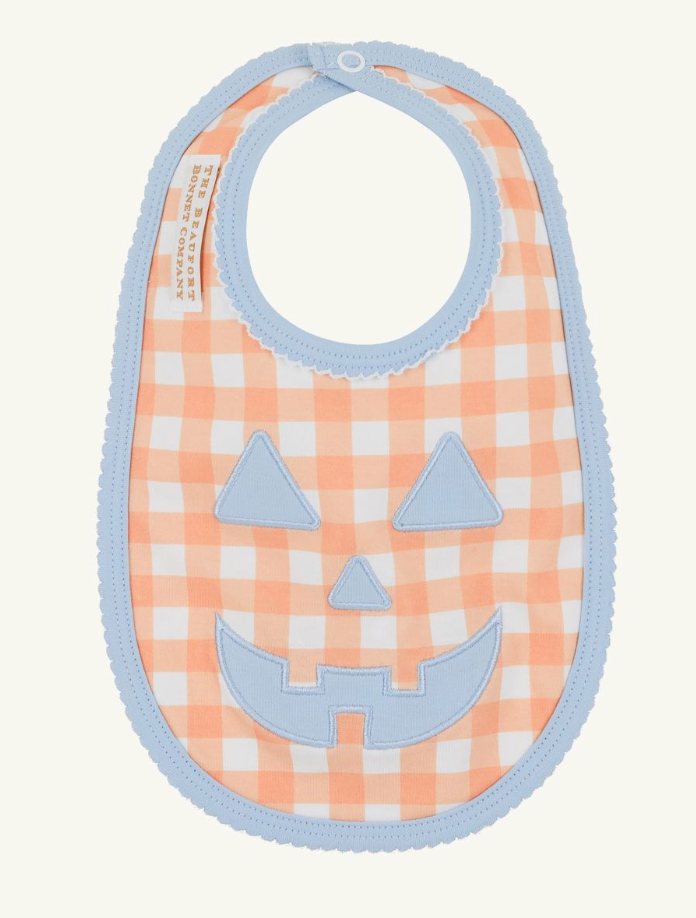 TBBC- Burp Me Bib - Seashore Sherbet Gingham (Blue)