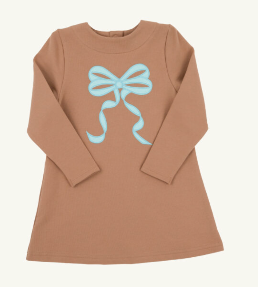 TBBC- Eliza's Applique Dress -Cape Elizabeth Camel