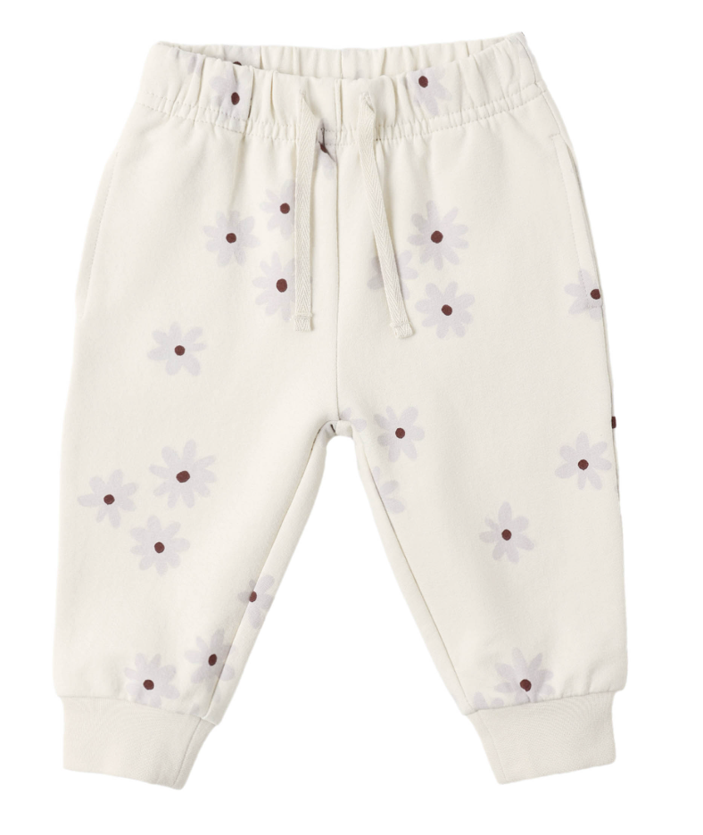 Quincy Mae - Ruffle Fleece Sweatshirt Set - Blue Daisy
