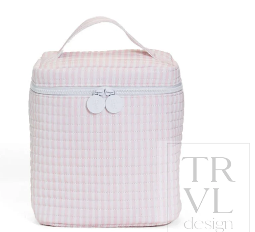 TRVL - Quilted Go Go Lunch Bag - Pimlico Pink Stripe by TRVL - Hampton James