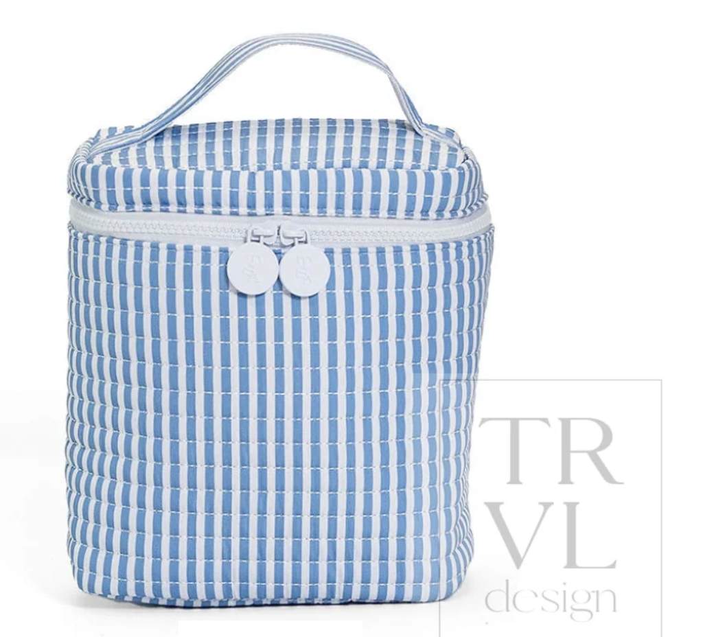 TRVL - Quilted Go Go Lunch Bag - Pimlico Chambray Stripe