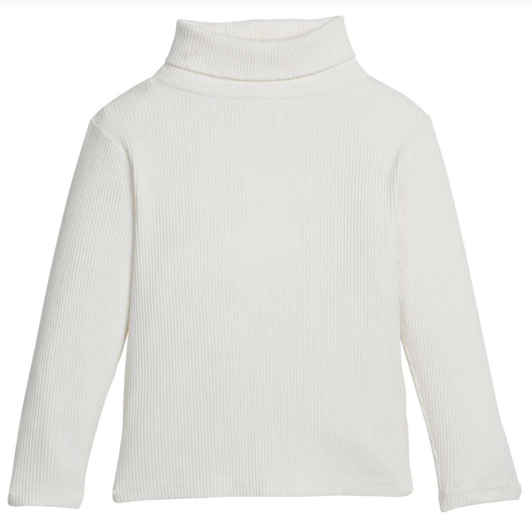 Bibsy: Ribbed Turtleneck - Ivory by Bisby Kids - Hampton James