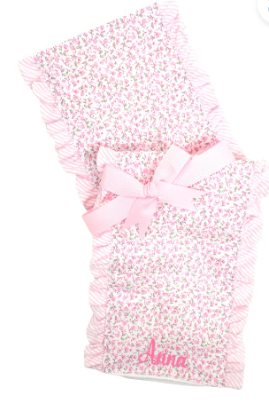 Ballet Pink Fancy Fabric Burp Cloth