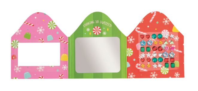 Christmas Glitzy Gems Sticker Earrings