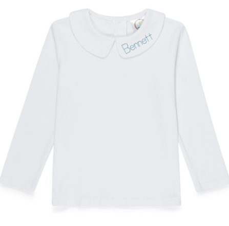 Long Sleeve Peter Pan Collar Shirt