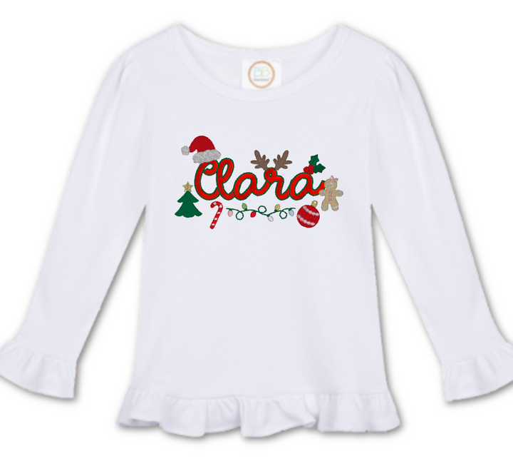 Girls Long and Short Sleeve White T Shirts