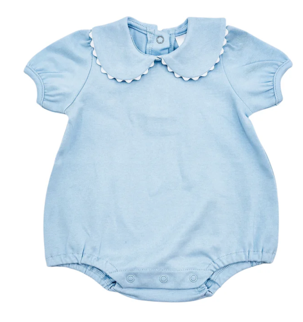 Blue Scalloped Collared Bubble