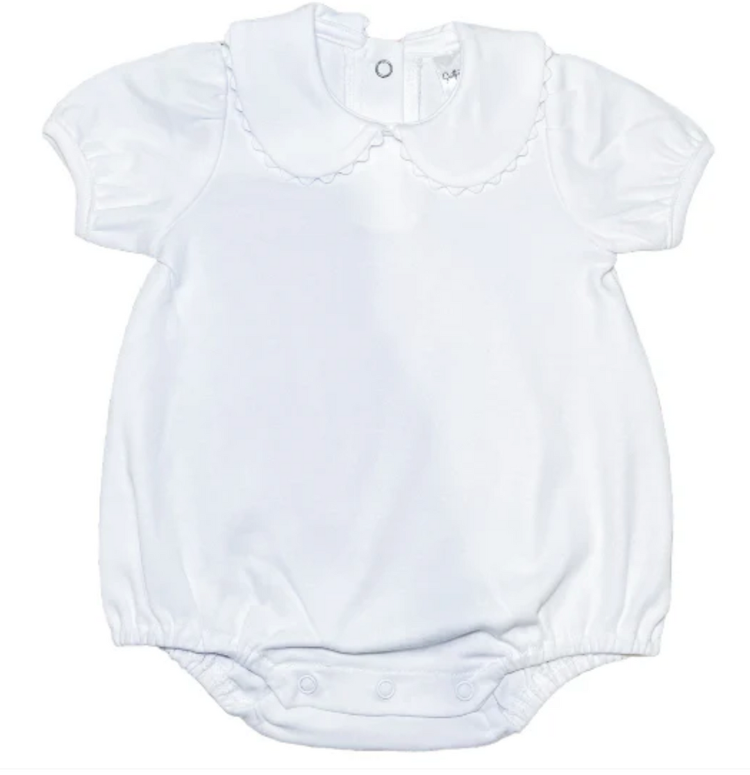 White Scalloped Collared Bubble