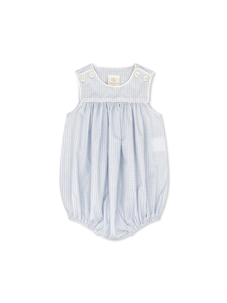 Charming Bubble - Classic Blue Windowpane - Hampton James Clothing - detail view