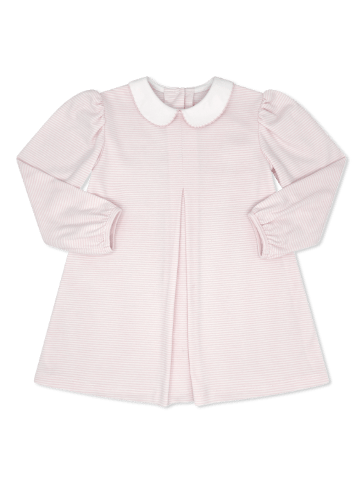 Lullaby Set: Caroline Dress - Pensacola Pink Ministripe
