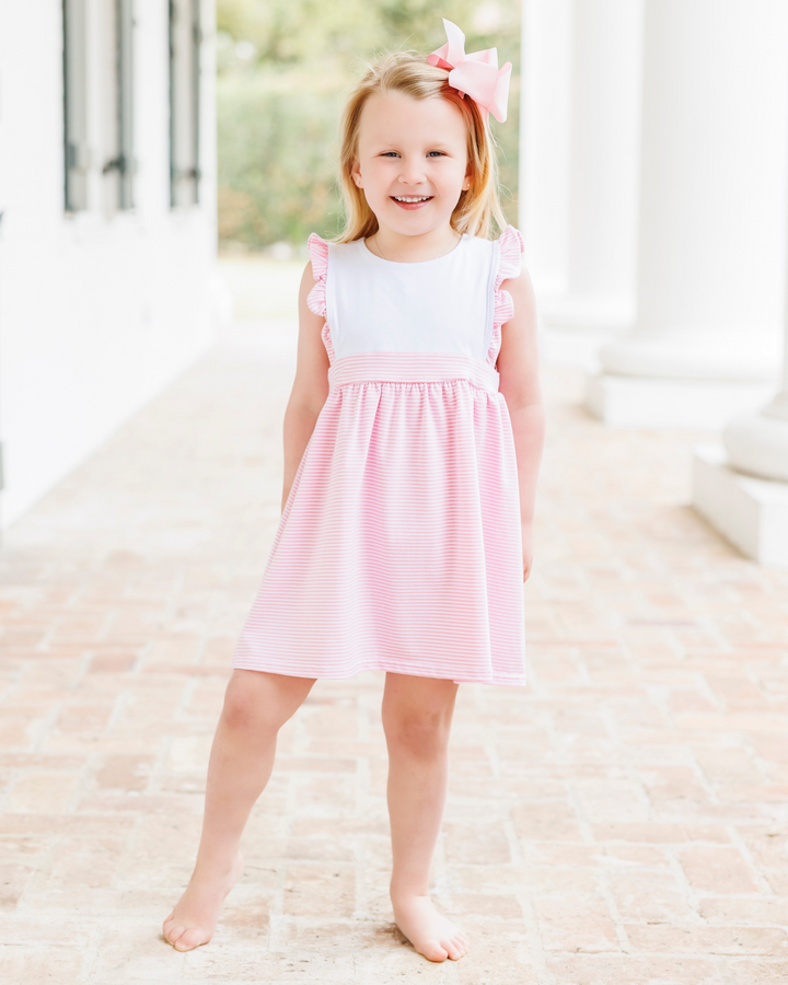 Sophia Dress- Light Blue Stripe