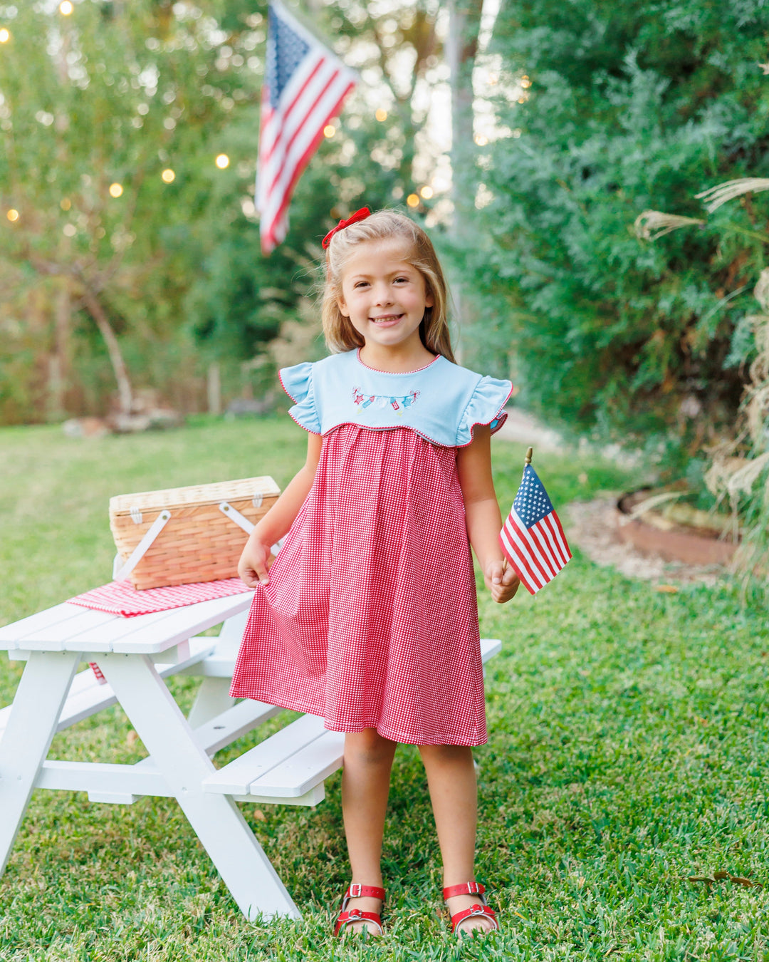 Star Spangled Banner Scallop Dress