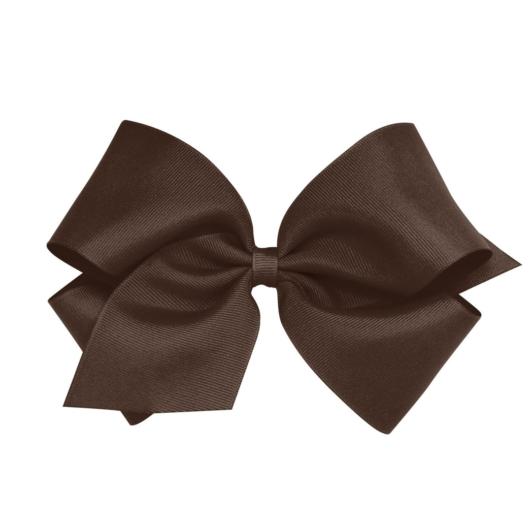 Wee Ones: Coffee King Classic Grosgrain Hair Bow (Plain Wrap)