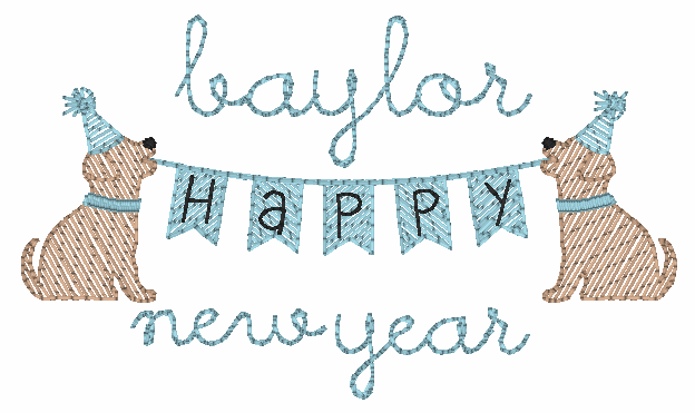 New Year's Long Sleeve Ruffle Onesie