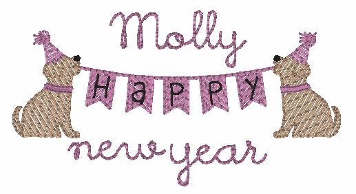 New Year's Long Sleeve Ruffle Onesie