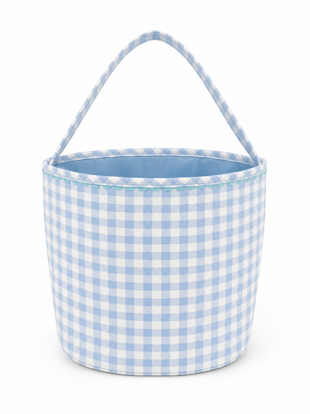 Light Blue Gingham Halloween Bucket