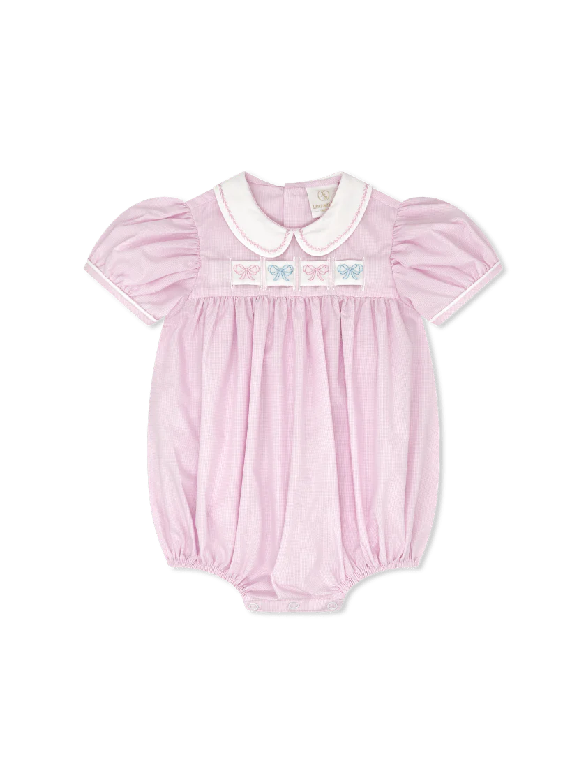 Ruth Ribbon Bubble - Baby Pink Mingingham