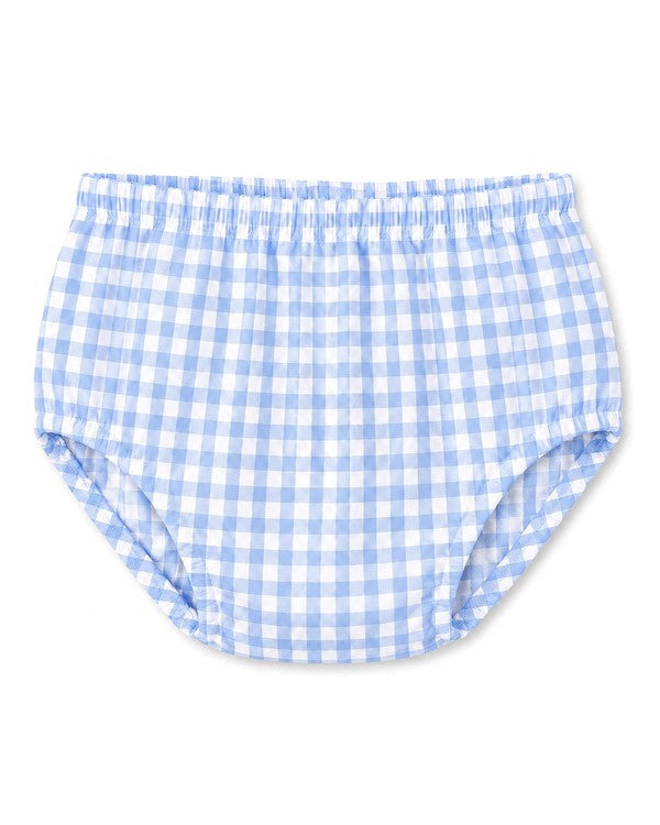 Diaper Cover - Gingham Light Blue