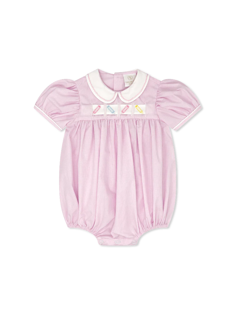 Ruth Ribbon Bubble - Baby Pink Mingingham