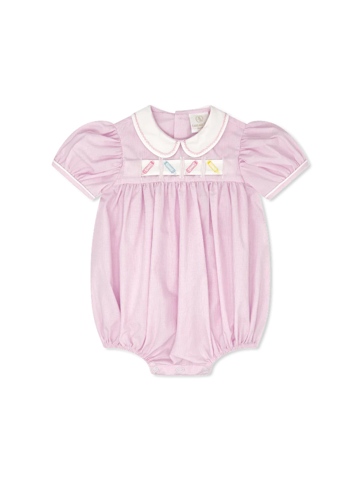 Ruth Ribbon Bubble - Baby Pink Mingingham