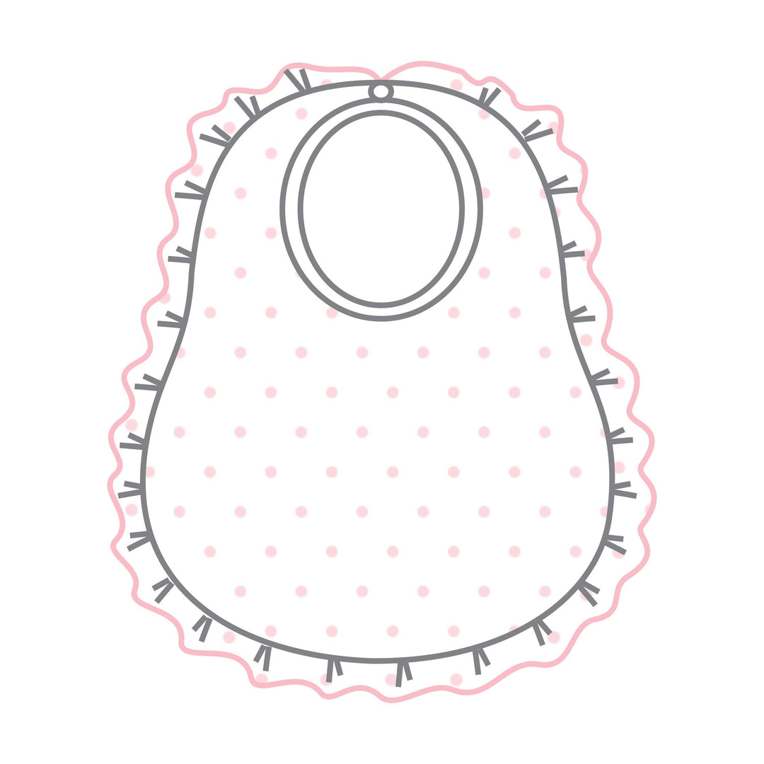 Magnolia Baby - Mini Dots Ruffle Bib - Pink: Pink - Hampton James