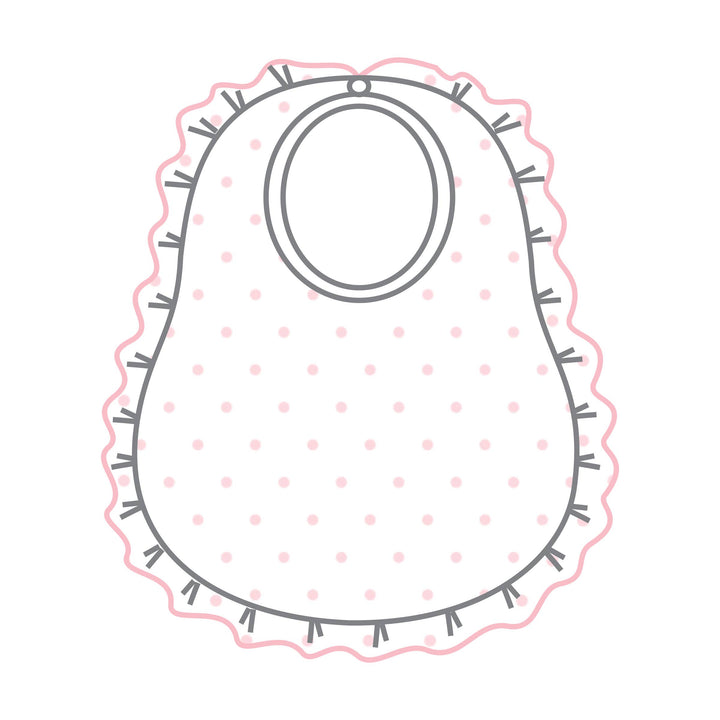 Magnolia Baby - Mini Dots Ruffle Bib - Pink: Pink - Hampton James