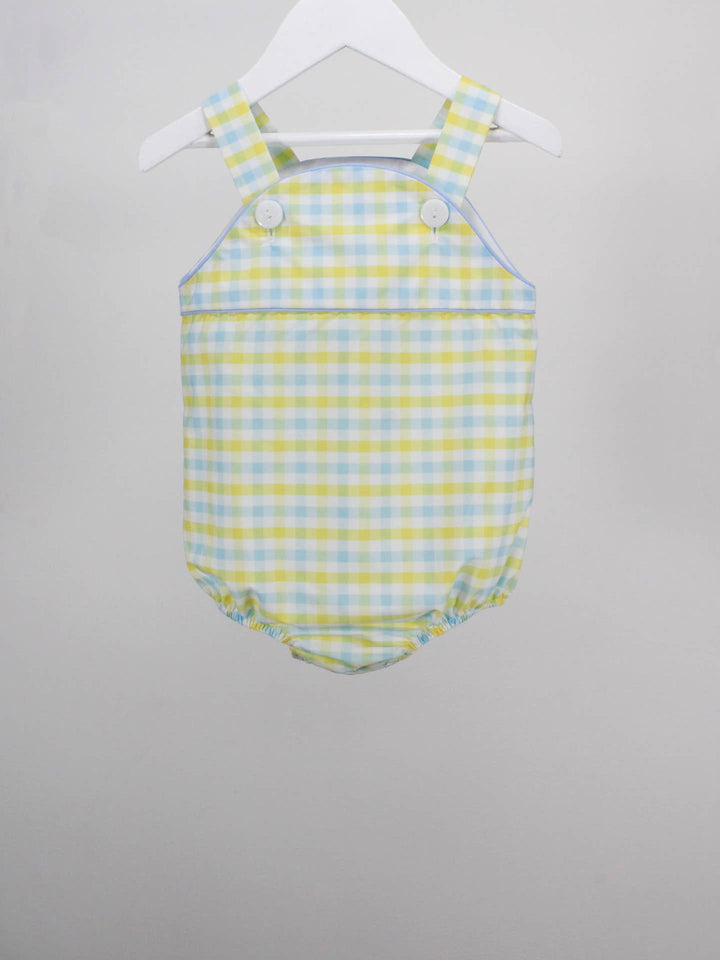 Yellow and Light Blue Plaid Adam Bubble
