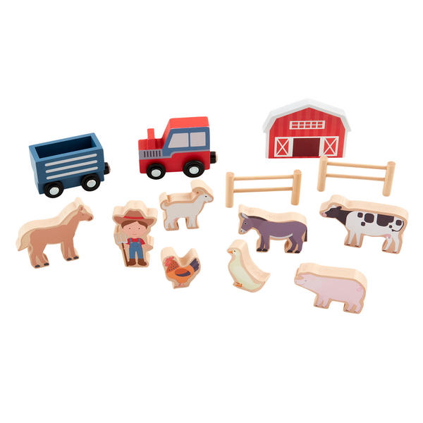 Mudpie - Wood Farm Toy Set