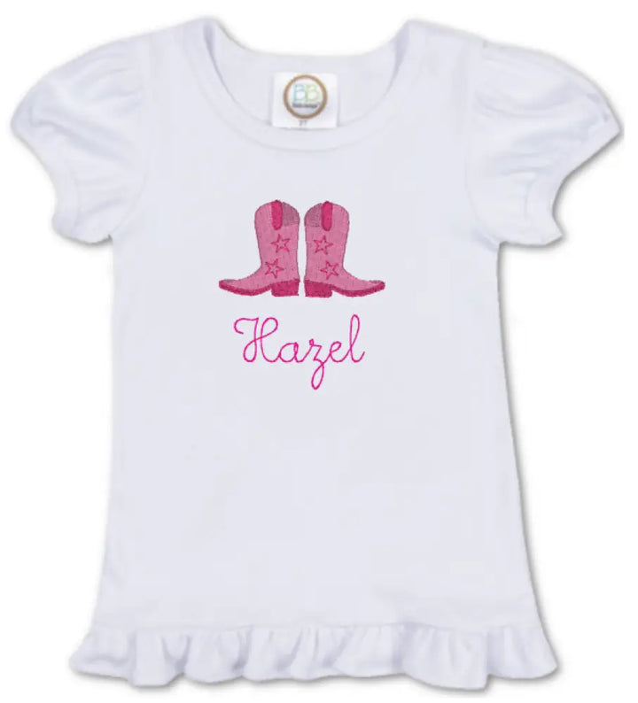 Girl White T Shirt Center Motif Packs New