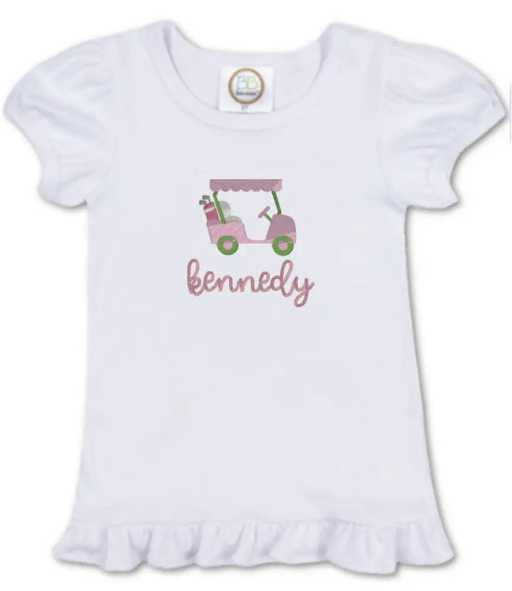 Girl White T Shirt Center Motif Packs New
