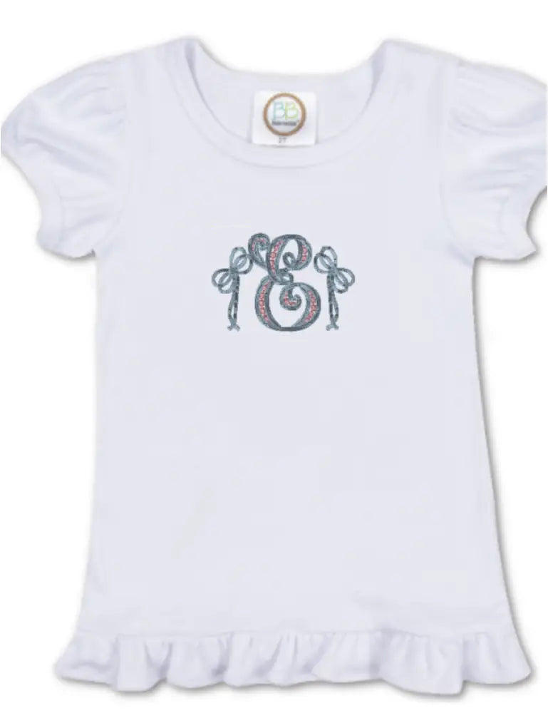 Girl White T Shirt Center Motif Packs New
