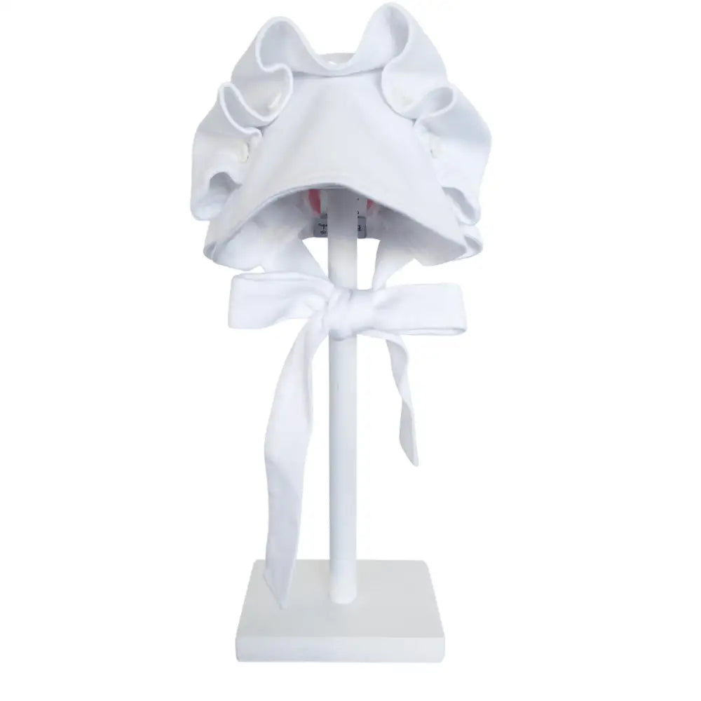 Girls White Bonnet New Accessory