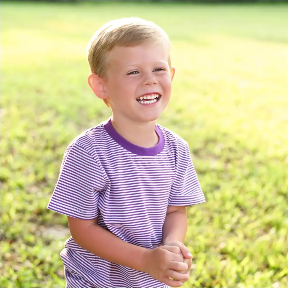 Graham Shirt- Purple Stripe Preorder Gameday