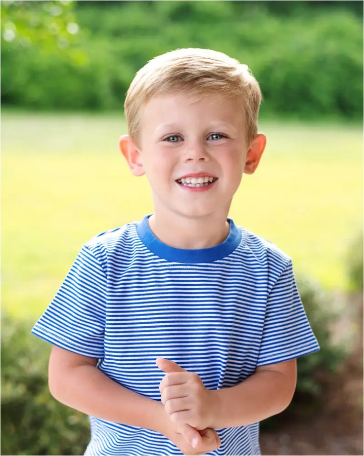 Graham Shirt- Royal Blue Stripe Preorder Gameday