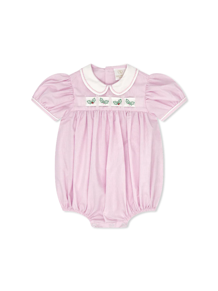 Ruth Ribbon Bubble - Baby Pink Mingingham