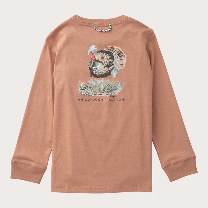 Prodoh - Kid's Long Sleeve Cotton Pocket T-shirt - Mocha Mousse
