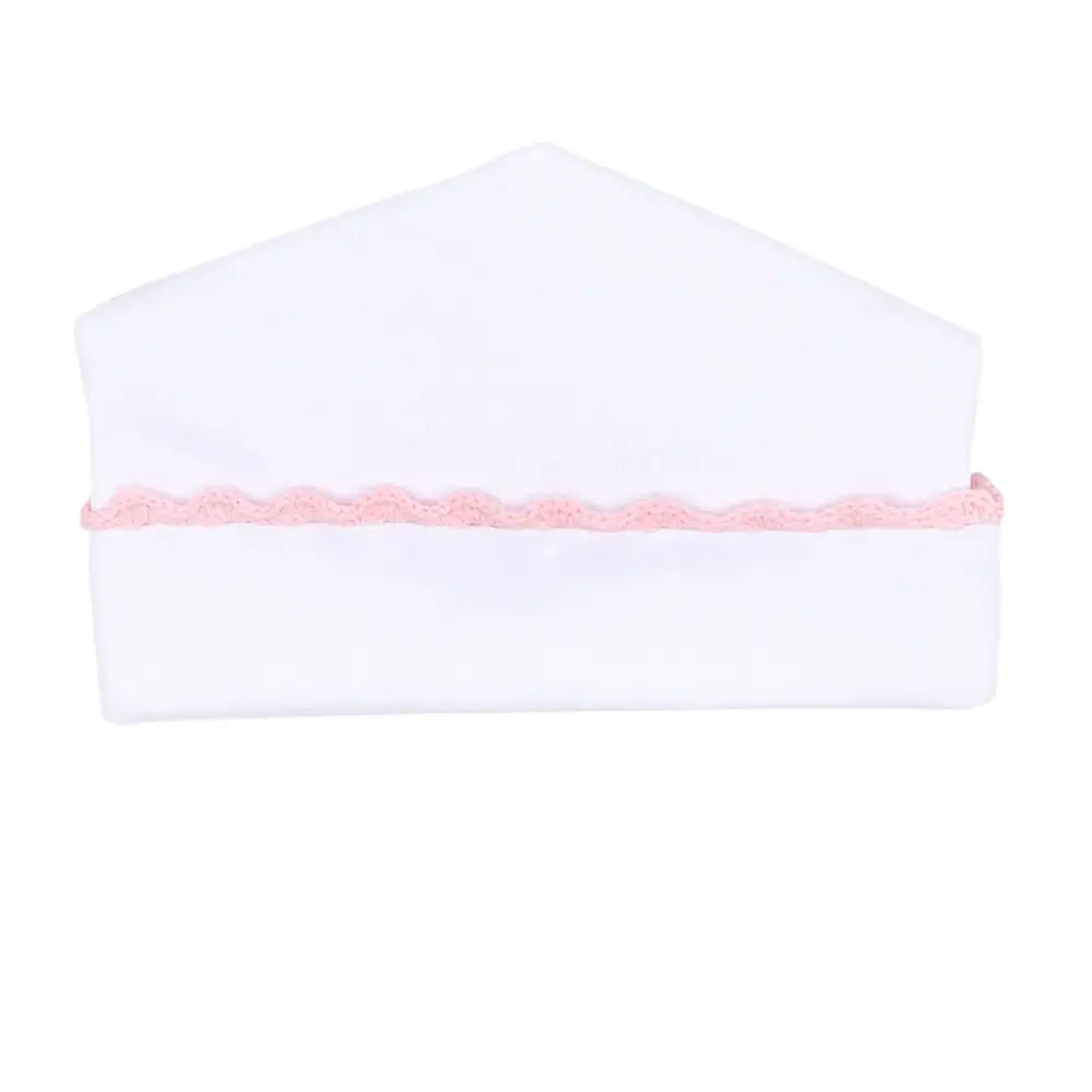 Magnolia Baby Joy Hat With Pink Crochet Trim
