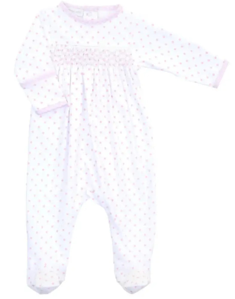 Magnolia Baby - Gingham Basics Pink Smocked Footie
