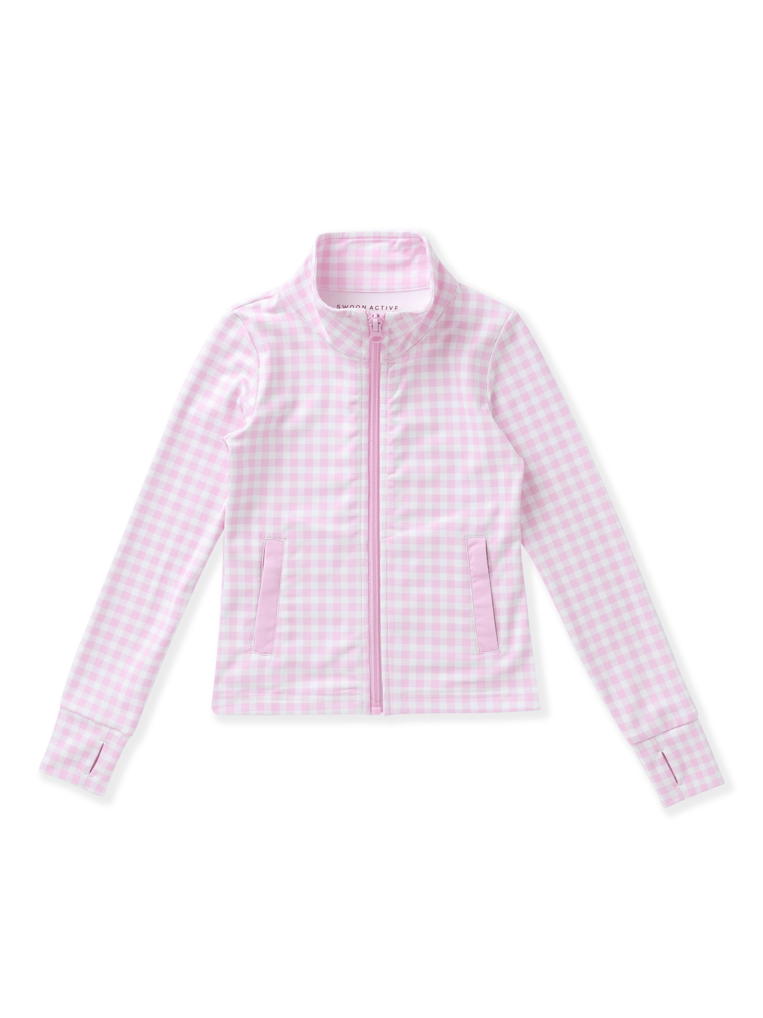Swoon: Pink Gingham Active Jacket