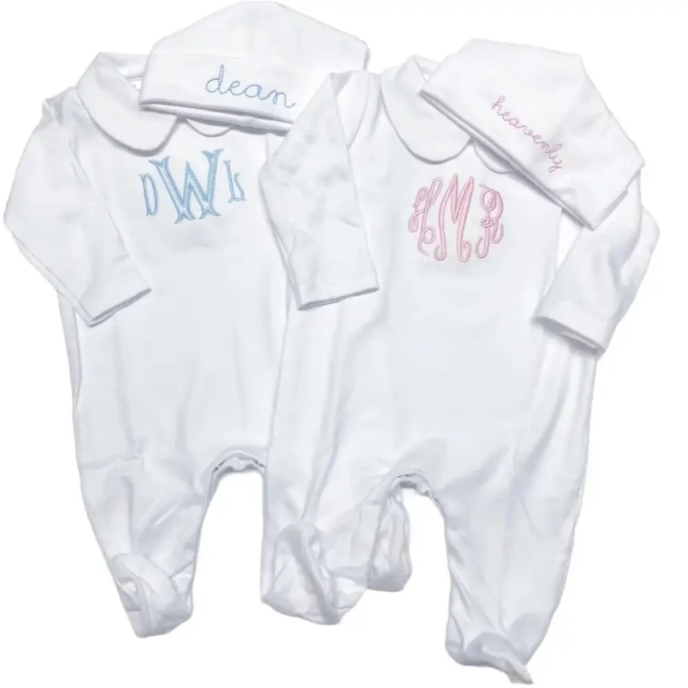 Pima Cotton Collared Footie Set New Baby