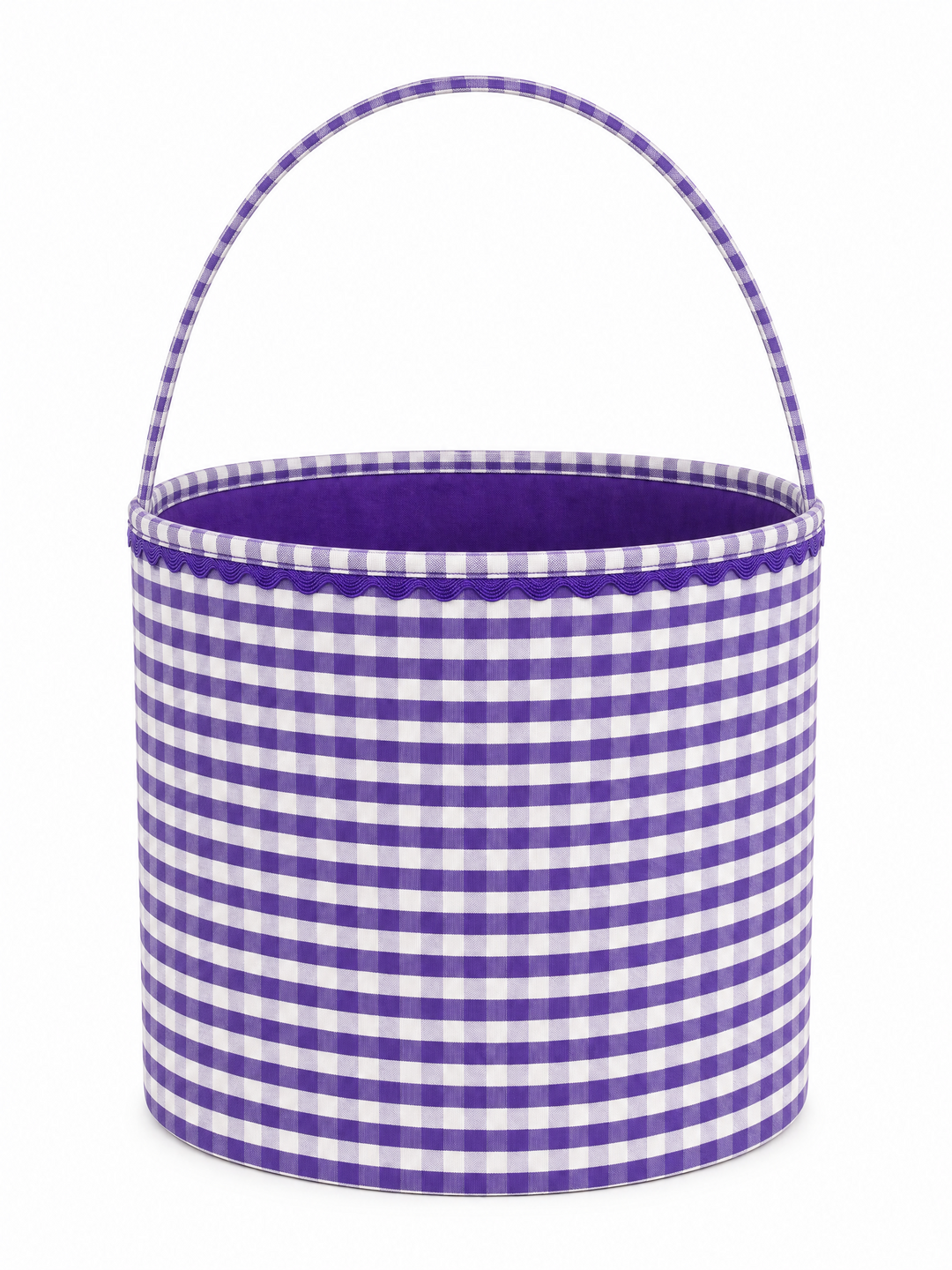 Purple Gingham Halloween Bucket