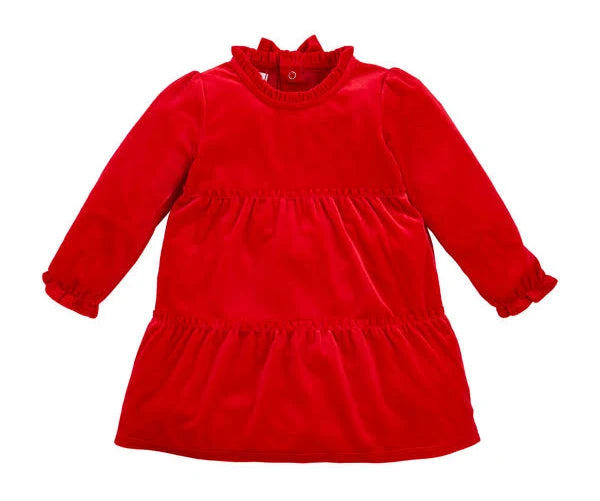 Mudpie - RED VELVET BOW DRESS