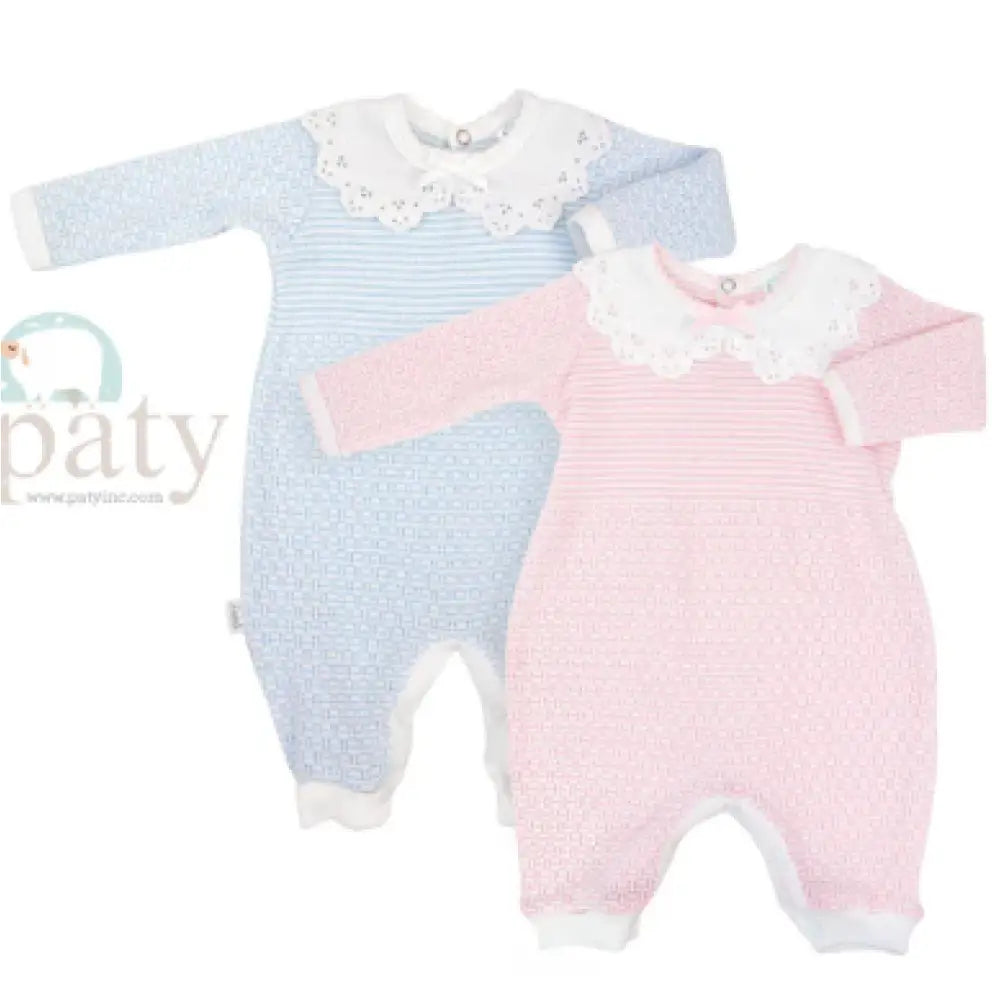 Solid Color Pink Romper W/ Collar #266Lsc New Paty
