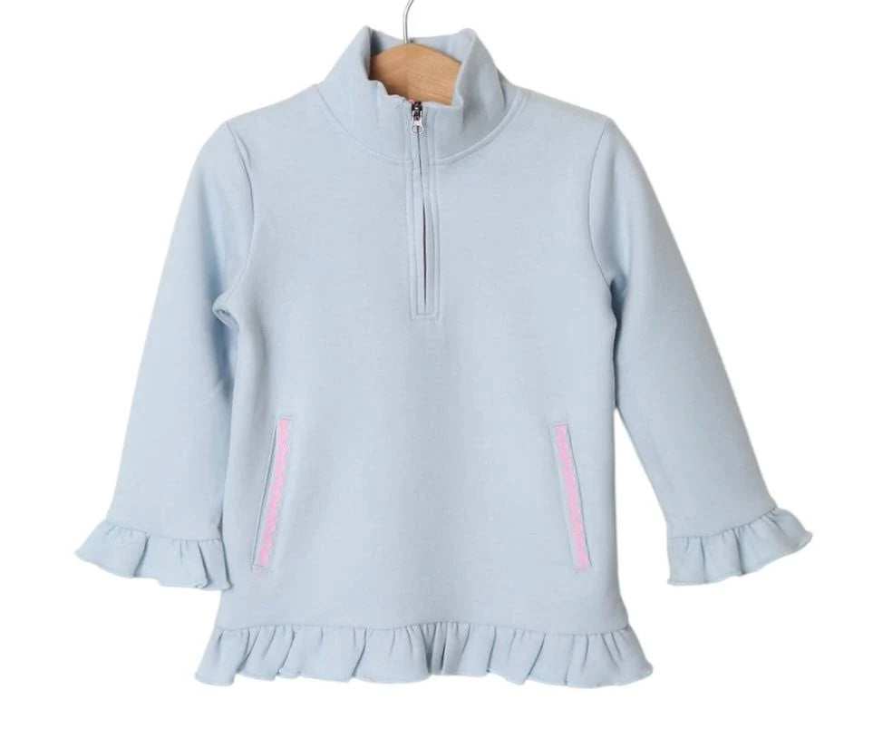 Millie Jay: Norah 1/4 Zip Pullover - Blue