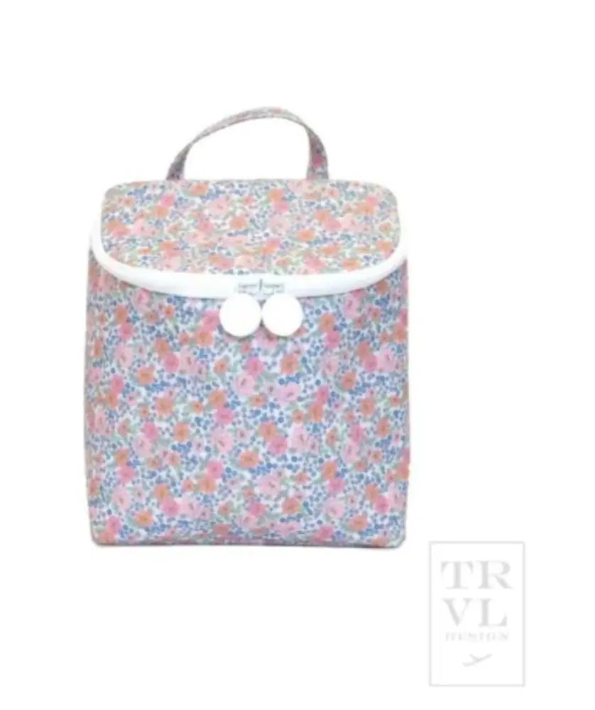 Trvl- Garden Floral Take Away Insulated Bag New