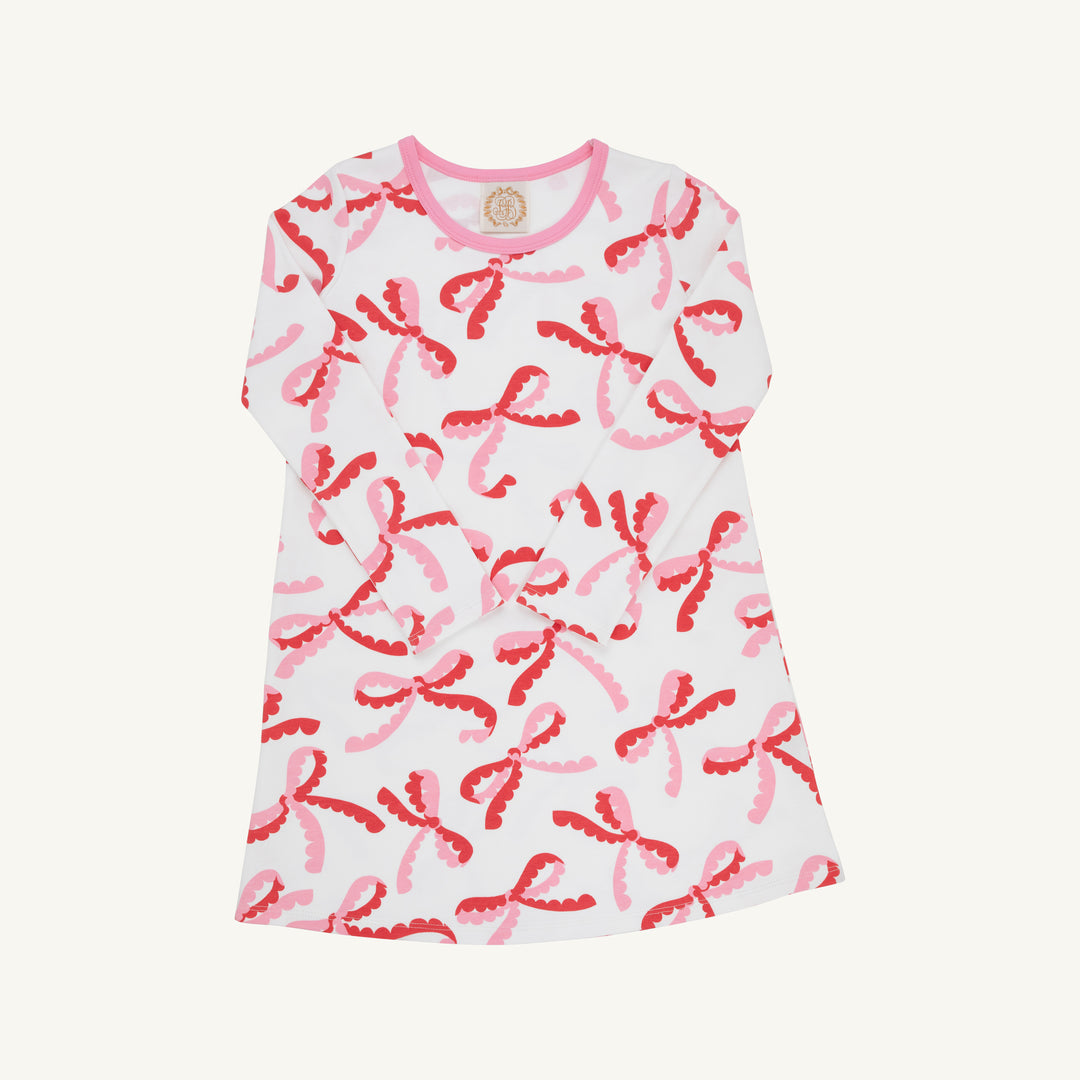 TBBC - Long Sleeve Polly Play Dress - Heavy Weight - Bonnie Scot Bows