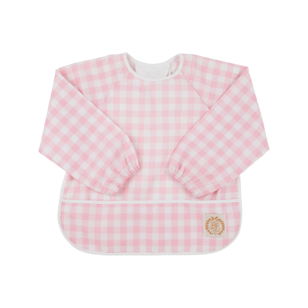 TBBC - Biscut Bib - Palm Beach Pink Gingham by The Beaufort Bonnet Company