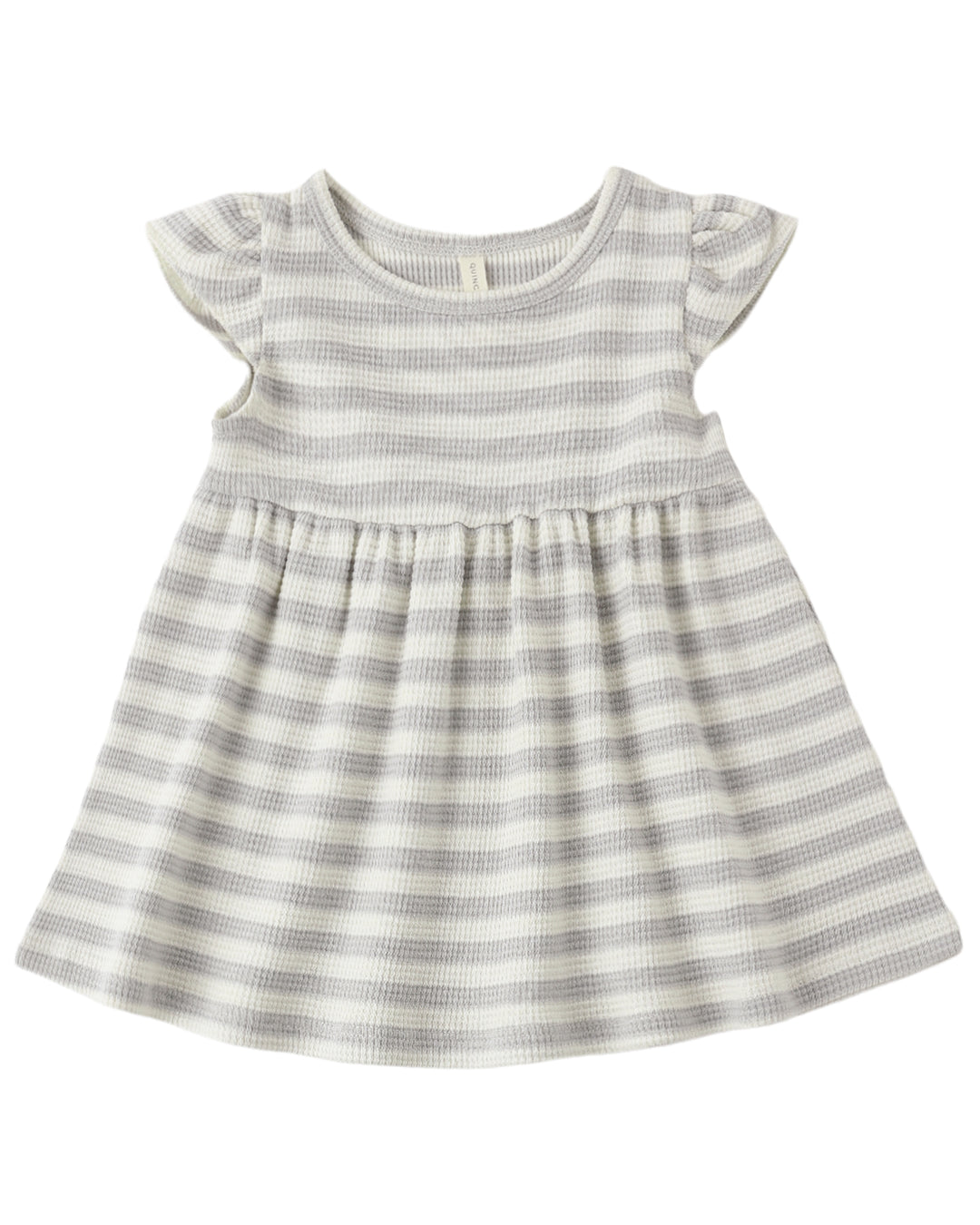 Quincy Mae: Flutter Sleeve Dress - Sky Stripe