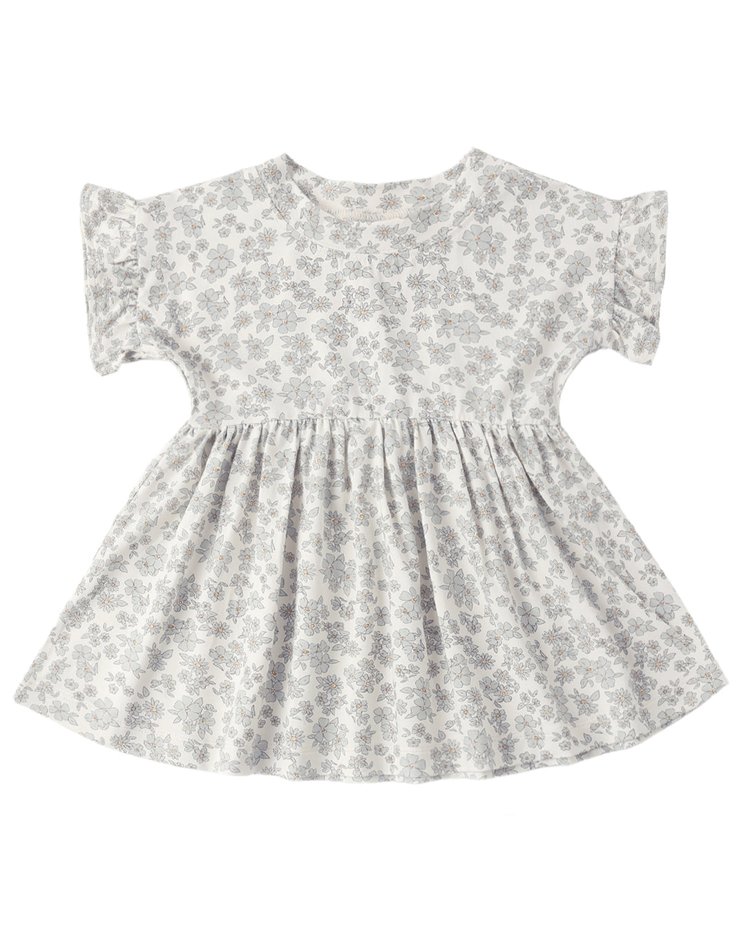 Quincy Mae: Bamboo Babydoll Dress - Blue Floral