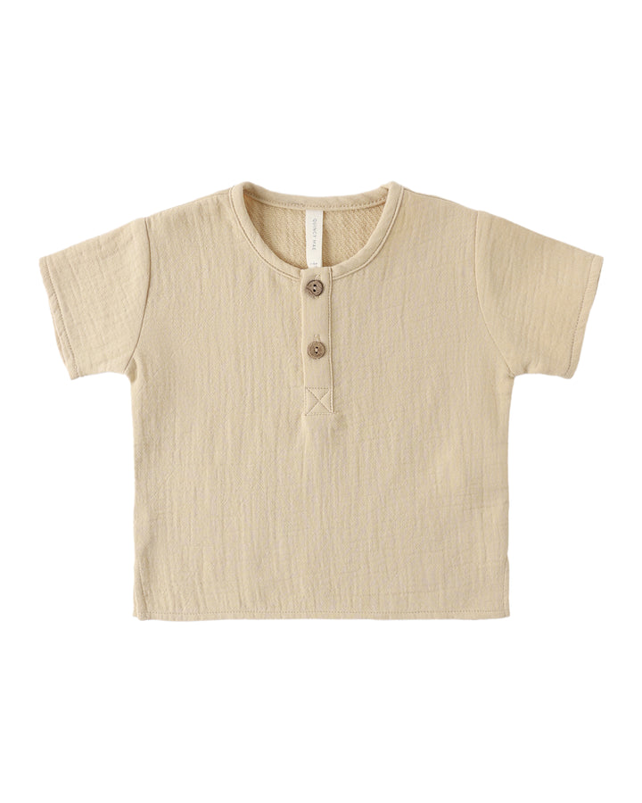 Quincy Mae: Henry Top + Bottom Set - Butterscotch Stripe